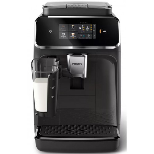 Philips Series 2300 Αυτόματη Μηχανή Espresso 1500W Πίεσης 15bar για Cappuccino με Μύλο Άλεσης Μαύρη