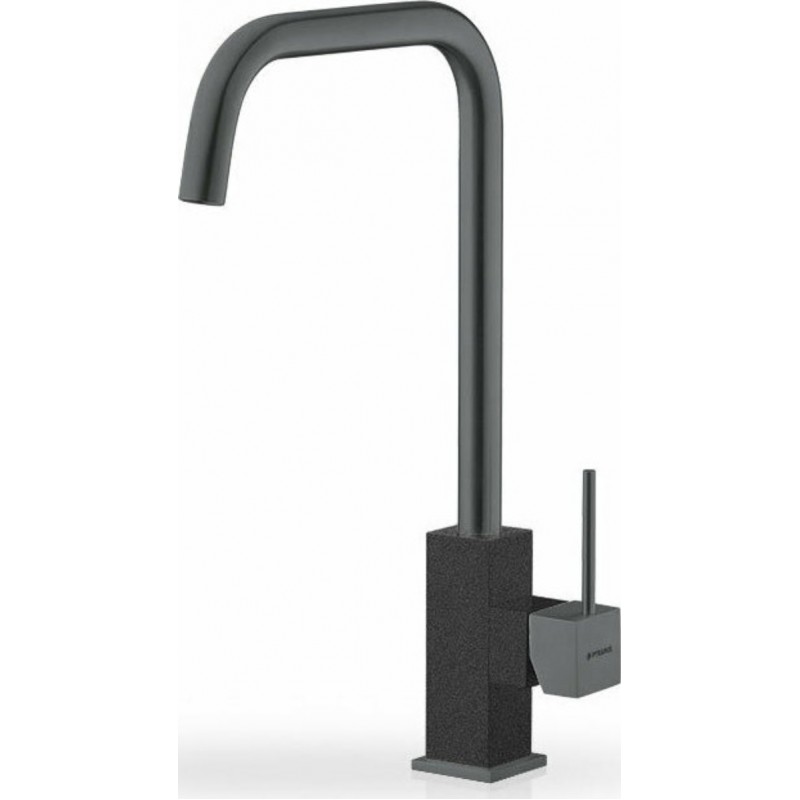 Pyramis Adelita PVD Μπαταρία Κουζίνας Πάγκου Gun Metal & Pearl Black